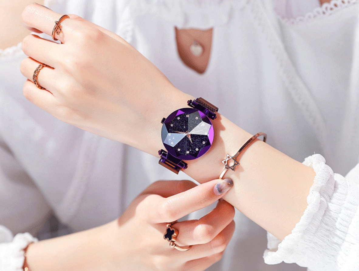 Reloj Mujer Negro, Azul, Morado, Oro + Pulsera Gratis - OFERTA!!